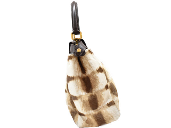 imgrc0091481060 Fendi Peekaboo Haraco Python Leather Beige Brown