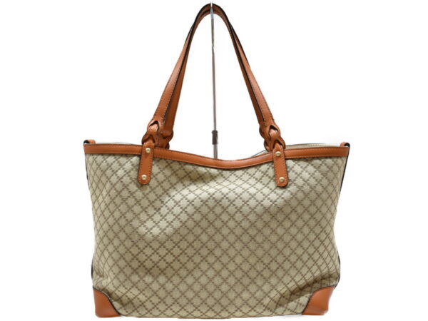 imgrc0091494249 Gucci Diamante Tote Bag Canvas Leather Beige Orange