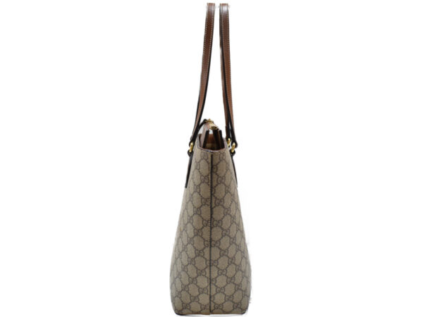 imgrc0091494281 Gucci GG Supreme Canvas Tote Bag Leather Beige Brown