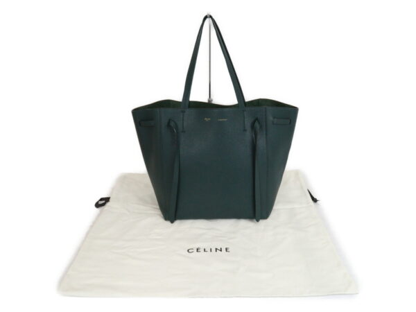 imgrc0091494610 Celine Hippo Phantom Leather Tote Bag Green