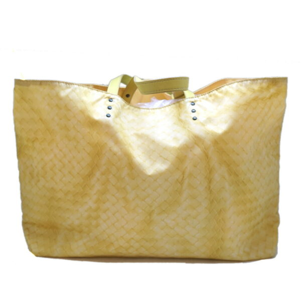 imgrc0091503339 Bottega Veneta Intrecci Illusion Tote Bag Nylon Yellow