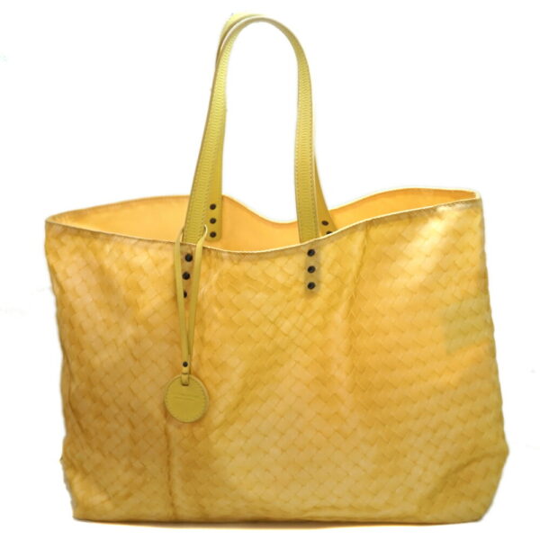 imgrc0091503348 Bottega Veneta Intrecci Illusion Tote Bag Nylon Yellow