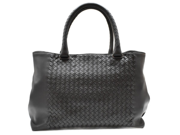 imgrc0091640436 Bottega Veneta Cervo Intrecciato Tote Bag Leather Black