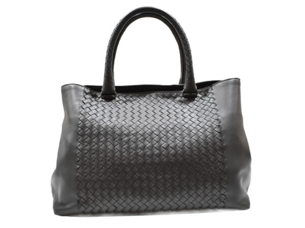 imgrc0091640458 Bottega Veneta Cervo Intrecciato Tote Bag Leather Black