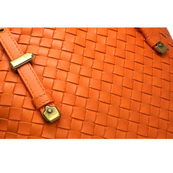 imgrc0091679471 Bottega Veneta Shoulder Tote Bag Intrecciato Lamb Leather Orange