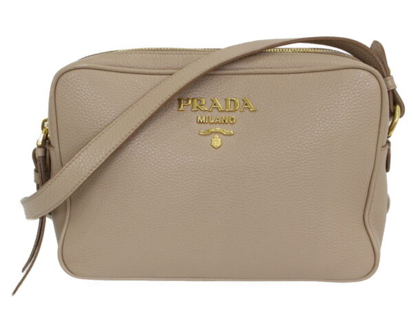 imgrc0091682079 Prada Shoulder Bag Leather Beige