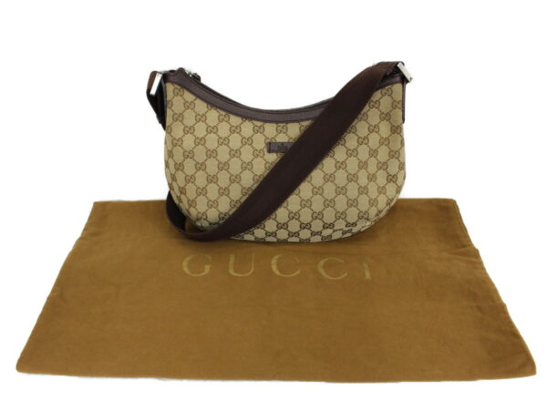 imgrc0091682186 Gucci GG Canvas Messenger Bag Beige Brown