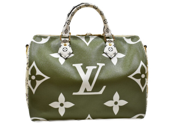 imgrc0091707439 Louis Vuitton Speedy Bandouliere 30 Bag Giant Khaki White Beige