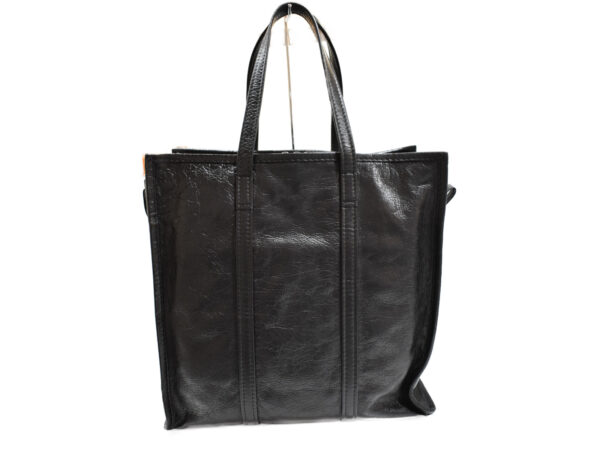 imgrc0091709832 Balenciaga Bazaar Shopper Leather Tote Bag Black