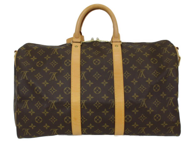 imgrc0091739688 Louis Vuitton Keepall Bandouliere 45 Monogram Canvas Bag Brown