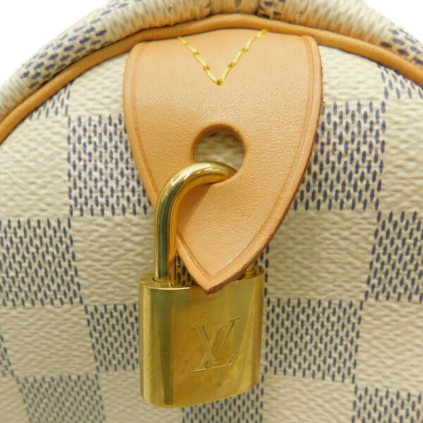 imgrc0091888082 Louis Vuitton Speedy 25 Damier Azur Handbag White