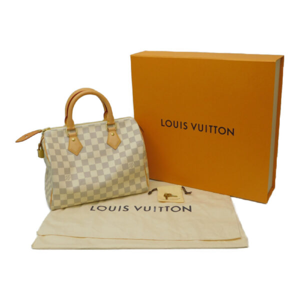 imgrc0091888097 Louis Vuitton Speedy 25 Damier Azur Handbag White