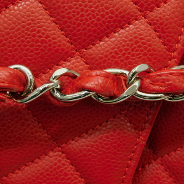 imgrc0091940651 Chanel Chain Tote Caviar Skin Handbag Red