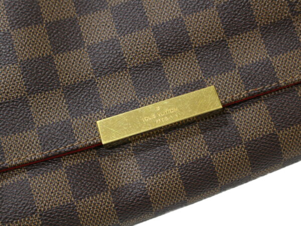 imgrc0091975638 Louis Vuitton Favorite MM Damier Ebene Chain Shoulder Bag Brown