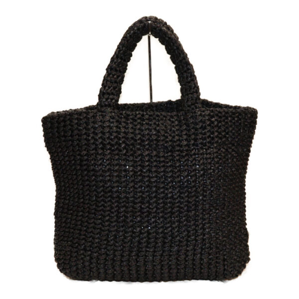 imgrc0092047301 Prada Raffia Tote Bag Basket Handbag Black