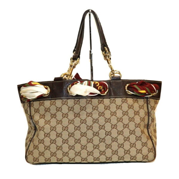 imgrc0092047804 Gucci GG Canvas Tote Bag Beige Brown Brown