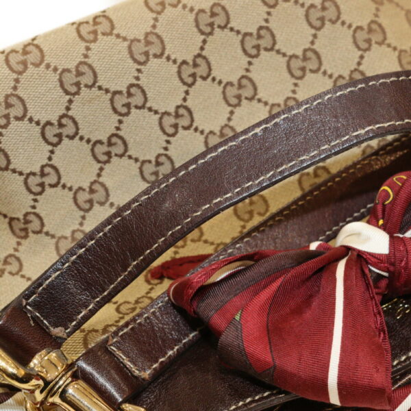 imgrc0092047813 Gucci GG Canvas Tote Bag Beige Brown Brown