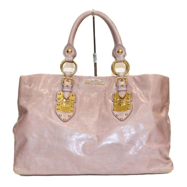 imgrc0092052634 Miu Miu 2WAY Tote Bag Leather Pink