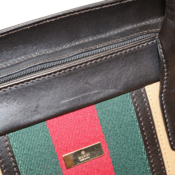 imgrc0092122060 Gucci Mayfair Sherry Line Canvas Tote Bag Beige Green Red