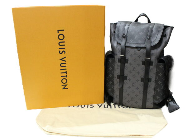 imgrc0092352981 Louis Vuitton Christopher Monogram Eclipse Backpack Black Gray