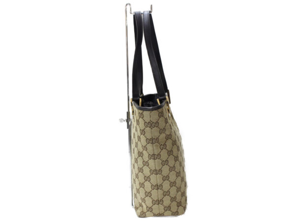 imgrc0092438230 Gucci GG Canvas Leather Tote Bag Beige