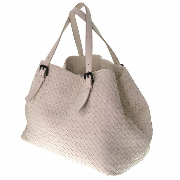 imgrc0092542107 Bottega Veneta Intrecciato Tote Bag White