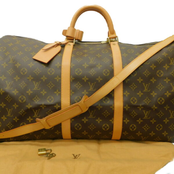 imgrc0092720986 Louis Vuitton Keepall Bandouliere 60 Monogram Bag Brown