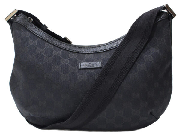 imgrc0092721575 Gucci GG Canvas Leather Shoulder Bag Black