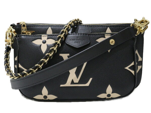 imgrc0092729981 Louis Vuitton Multi Pochette Accessoire Empreinte Bag Black Beige