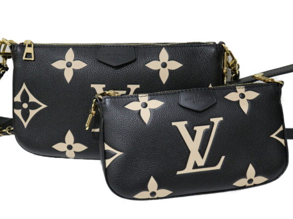 imgrc0092729994 Louis Vuitton Multi Pochette Accessoire Empreinte Bag Black Beige