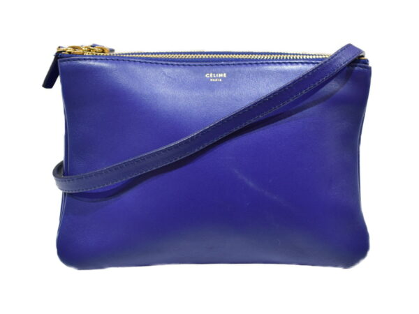 imgrc0092742713 Celine Trio Small Leather Shoulder Bag Blue