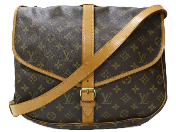 imgrc0092758069 Louis Vuitton Saumur 35 Monogram Canvas Shoulder Bag Brown