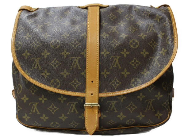 imgrc0092758072 Louis Vuitton Saumur 35 Monogram Canvas Shoulder Bag Brown