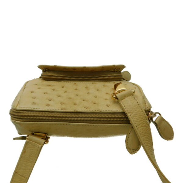 imgrc0092838905 Ostrich 2way Handbag Real Leather Beige