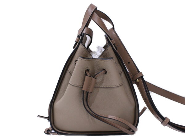 imgrc0092943882 Loewe Hammock Drawstring Bag Mini Soft Calf Leather Sand Greige