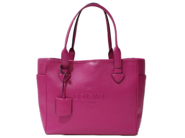 imgrc0092944147 Loewe Heritage Tote Bag Leather Pink