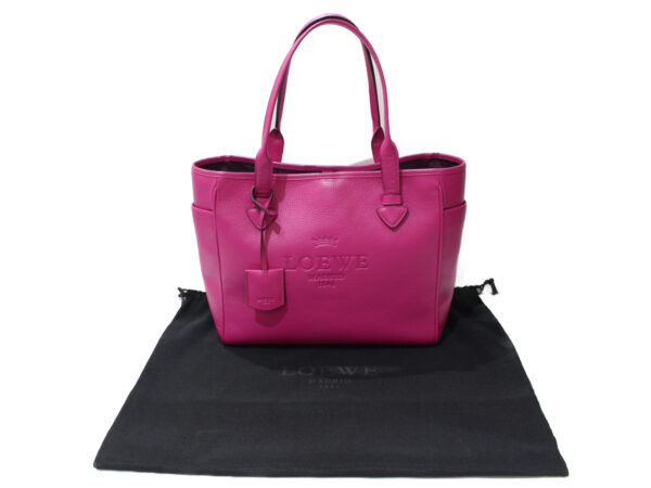 imgrc0092944166 Loewe Heritage Tote Bag Leather Pink