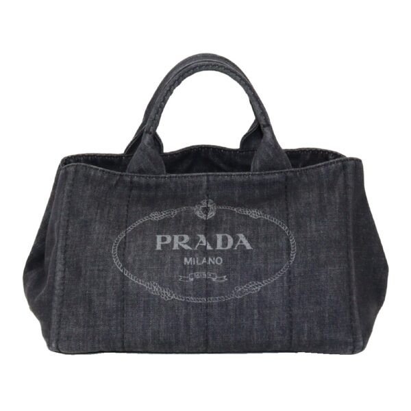 imgrc0093017679 Prada Canapa Handbag Denim Gray