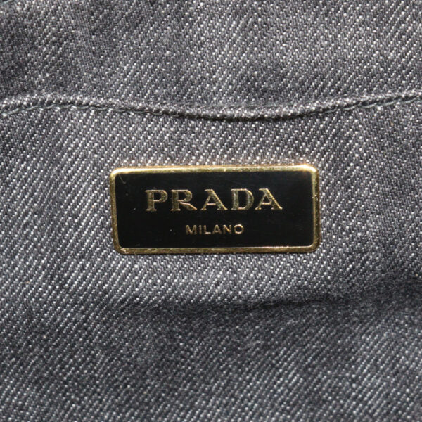 imgrc0093017685 Prada Canapa Handbag Denim Gray