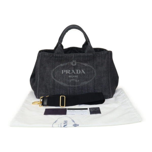 imgrc0093017697 Prada Canapa Handbag Denim Gray