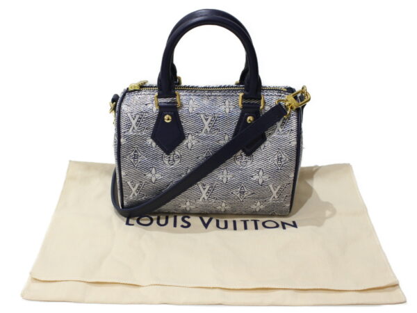 imgrc0093031476 Louis Vuitton Speedy Bandouliere 20 Monogram Shoulder Bag Blue