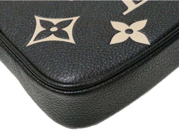 imgrc0093032428 Louis Vuitton Mini Pochette Accessoire Monogram Empreinte Pouch Black Beige