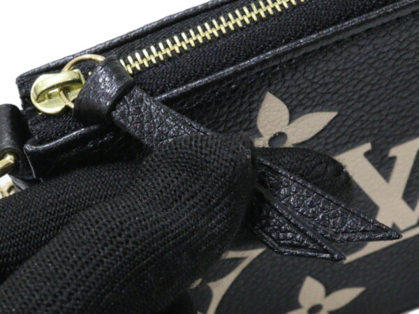 imgrc0093032430 Louis Vuitton Mini Pochette Accessoire Monogram Empreinte Pouch Black Beige