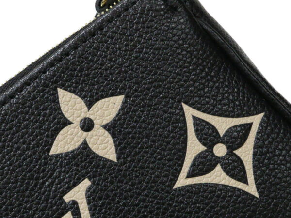 imgrc0093032431 Louis Vuitton Mini Pochette Accessoire Monogram Empreinte Pouch Black Beige