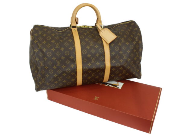 imgrc0093187698 Louis Vuitton Keepall 55 Monogram Canvas Bag Brown