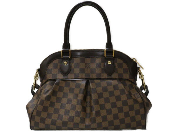 imgrc0093202733 Louis Vuitton Trevi PM Damier Canvas Shoulder Bag Brown