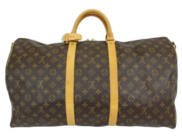 imgrc0093225087 Louis Vuitton Keepall Bandouliere 55 Monogram Canvas Bag Brown