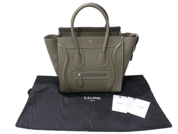 imgrc0093297137 Celine Luggage Micro Leather Handbag Gray