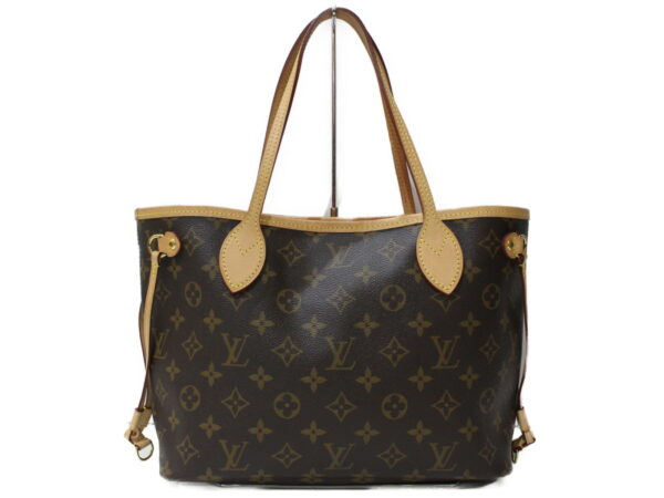 imgrc0093443617 Louis Vuitton Neverfull PM Monogram Canvas Tote Bag Brown Pink