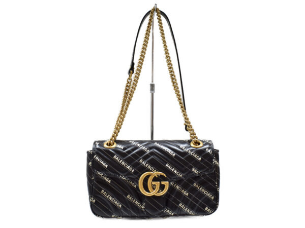 imgrc0093518761 Gucci GG Marmont Hacker Project Shoulder Bag Leather Black